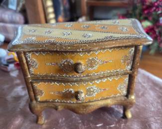 Vintage Florentine Style Jewelry Box