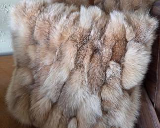 Natural Fox Fur pillows