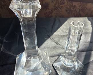 Crystal Candlestick Holders (Pair)