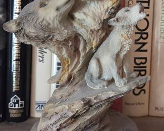 Joe Slockbower Wolf Family Sculpture