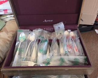 Kirk Silverplate Flatware Set in Ayres Presentation Box