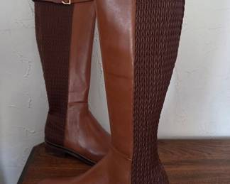 Brown Leather and Textured Boot Duo