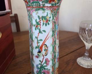 Rose Medallion Porcelain Vase