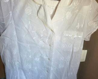 Charter Club Collection Embroidered Cotton Pajamas