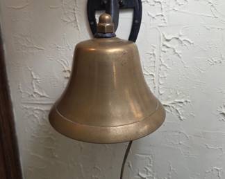 Brass Ship's Bell with Horseshoe Mount