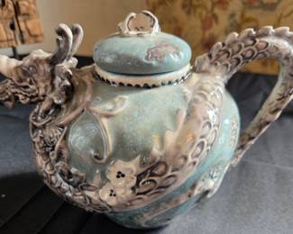 Blue-Green Dragonware Teapot