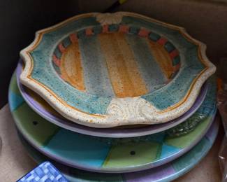 Hand-Painted Ceramic Plates Set