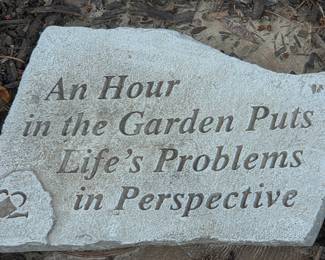 Garden Stone with Inspirational Quote