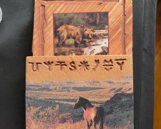 Vintage Ceramic Coasters with Wildlife Scenes