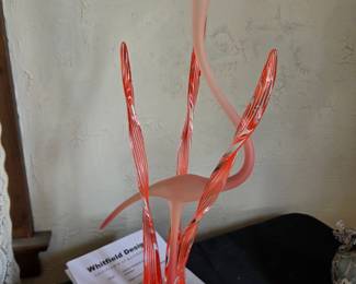 Warner Whitfield Glass Heron Sculpture