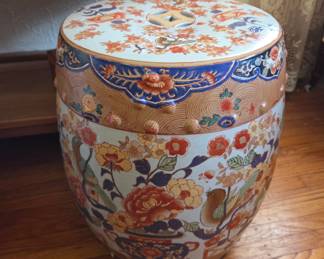 Vintage Imari Porcelain Garden Stool