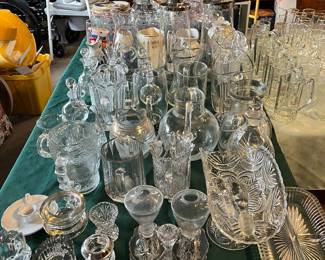 Assorted clear glass