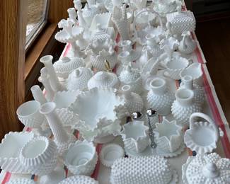 Collectible milk glass