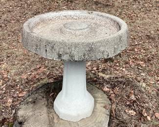 Cement bird bath
