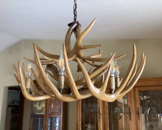 Faux antler chandelier
