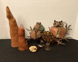 Metal MCM hanging owls