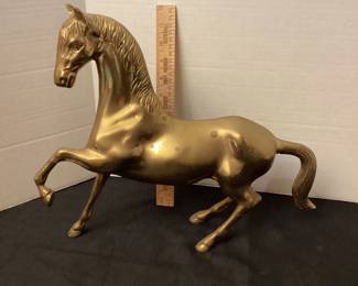 Large brass horse