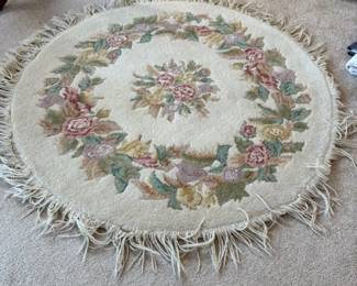 Round Indian Wool Rug 