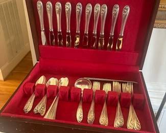 Gorham sterling 52 piece flatware set "Lily of the Valley" pattern