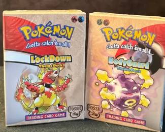 1999 Pokmon Trading Cards Fossil Expansion Theme Decks Bodyguard And Lockdown Sealed