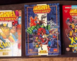 SAGA Marvel Super Heroes Adventure Game Boxed Set XMen Booster Adventure Book