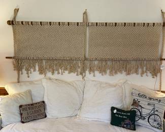 Vintage 1960’s macrame wall hanging ( would make an excellent headboard)