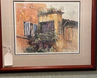 Jack DeLoney Tuscan balcony print artist proof 