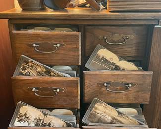 Hundreds of stereo cards 