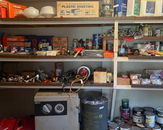 View of storage room off garage 