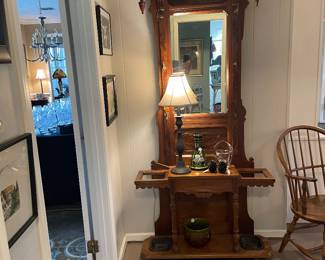 Wonderful Eastlake walnut hall tree