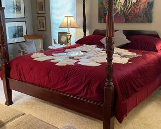 Wonderful mahogany Rice king size bed 