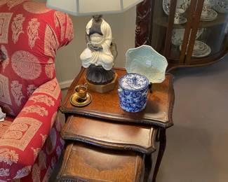 Chippendale mahogany nesting tables 