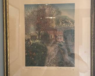 Wallace Nutting hand colored photograph