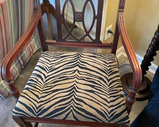 One of a set of 6 Mahogany “ Regency style dining chairs 