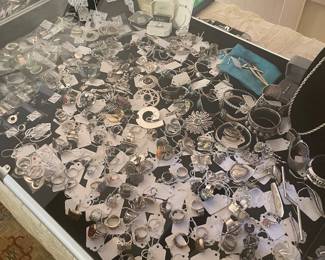 Wonderful of southwestern and Mexican artist signed and regular sterling jewelry