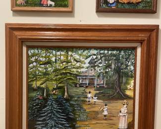 Mary Barwick folk art paintings