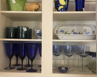 More cobalt glassware