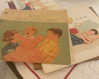 Rare teacher’s “Fun with Dick and Jane” teaching cards RARE