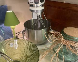 KitchenAid mixer with attachments