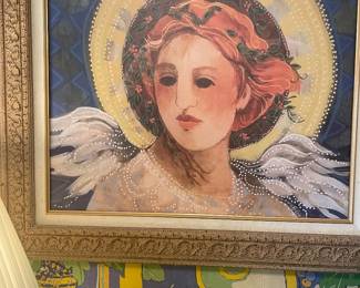 Barbara Gallagher angel print on canvas
