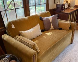 1970’s gold upholstered loveseat