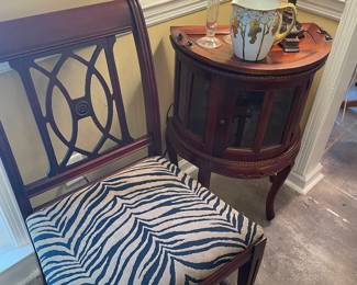 Another wonderful mahogany curio table and chair