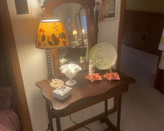 1890’s walnut spool dressing table