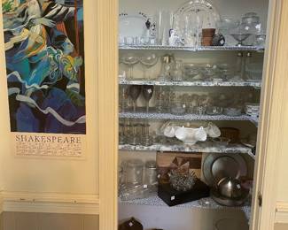 Barbara Gallagher poster and entertaining pantry off eating area