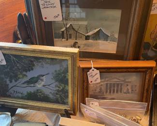 Original Jack DeLoney watercolor, Peggy Eddy bird painting, Tom Connor watercolor 