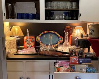 View of the bar in the den