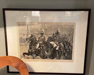 Late 1800’s “Royal Review of Troops “ engraving 