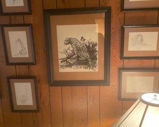 Collecting of animal prints and drawings
