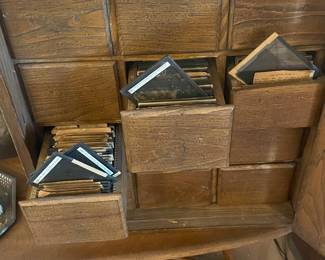 Cabinet full of hundreds of slides
