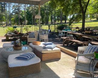 View of covered patio off workshop 